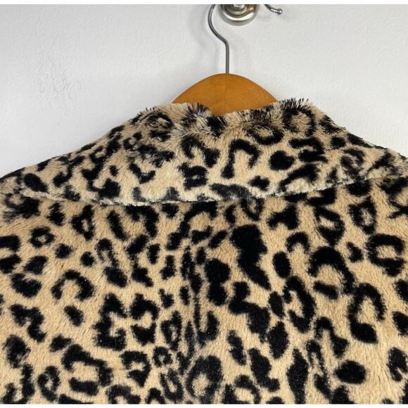 Cabi Lola Retro Cropped Faux Fur Leopard Animal Print Swing Coat Jacket 179 M - Picture 8 of 12